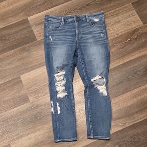 Blue Distressed Women’s Jeans 16SHORT